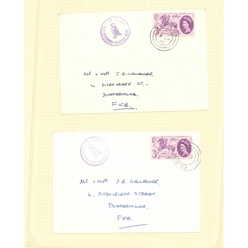 3160 - Scottish Postal History; 1960 two covers with St. Kilda c.d.s., and 1968 two with Lewis and Uist pmk... 