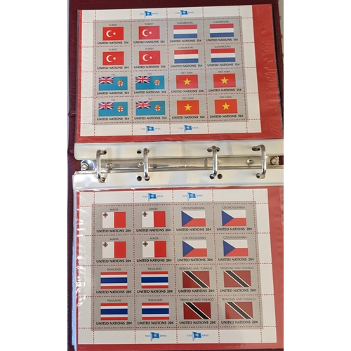 2513 - United Nations; New York; 1980-81 Flag Series - 39 sheets of 16 u.m., face value approx.$130.... 