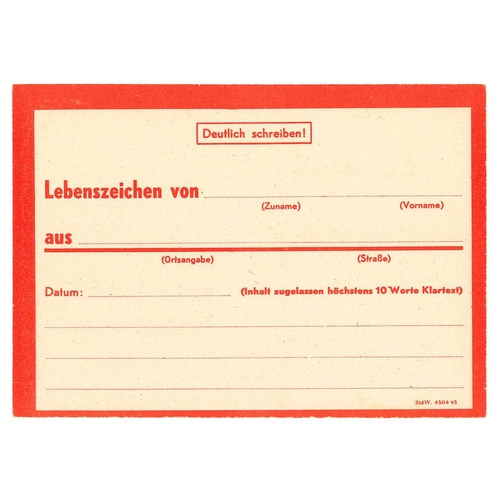 1808 - Germany; Postal Stationery; two unused WW2 formular cards - 