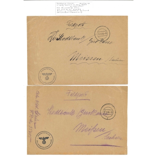 1748 - Germany; 1940-45 selection of Feldpost items, all at least a little larger than average. Each has de... 