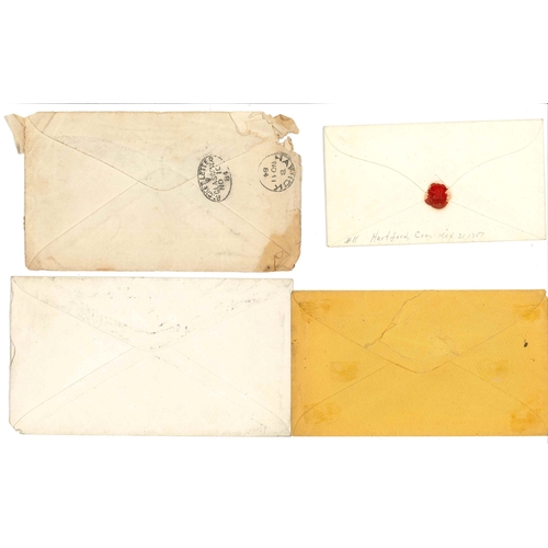 2524 - USA; c.1852-58 six covers with Washington 3c, and four later.