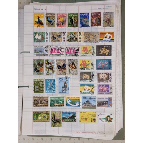 381 - Collections; world collection on loose pages, probably put together about 1960s-80s, and mainly comm... 