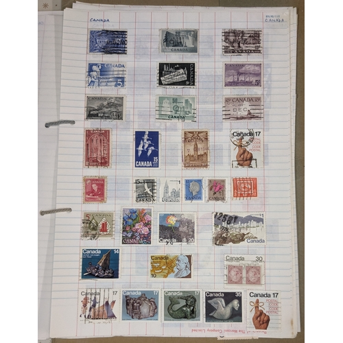 381 - Collections; world collection on loose pages, probably put together about 1960s-80s, and mainly comm... 