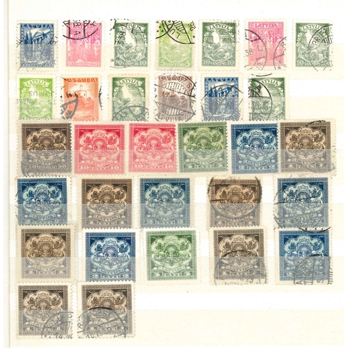 236 - Latvia; 1918-40 fine mint and used range on stockleaves - not a straight collection but with a usefu... 