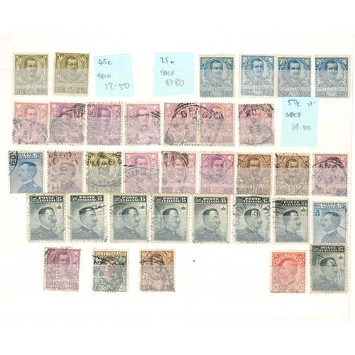 225 - Italian Area; stockbook (11 sides with stamps) of Vatican City (c.235, inc. 1933 2l and 2l75 u., 194... 