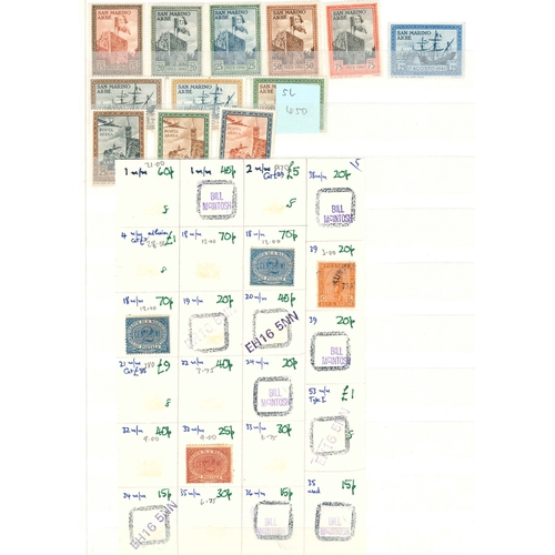 225 - Italian Area; stockbook (11 sides with stamps) of Vatican City (c.235, inc. 1933 2l and 2l75 u., 194... 