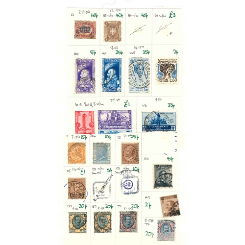 225 - Italian Area; stockbook (11 sides with stamps) of Vatican City (c.235, inc. 1933 2l and 2l75 u., 194... 