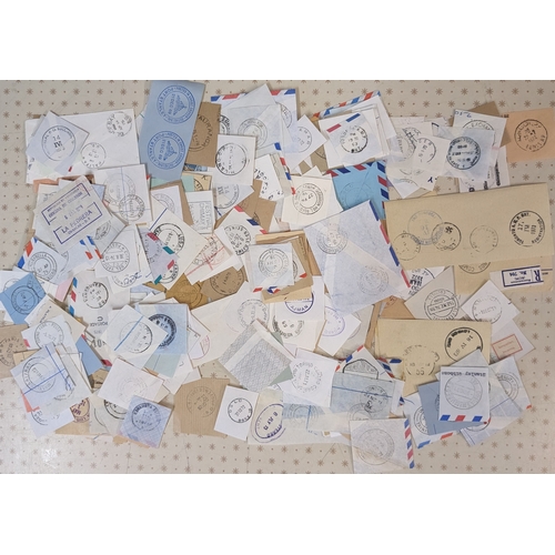 1060 - Postmarks; small box with some hundred of world postmarks on piece (without stamps), mainly about 19... 