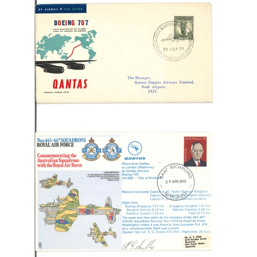 1352 - Australia; 1955-75 five flight covers.