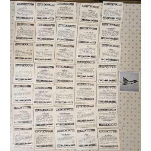 1111 - Trade Cards; Barratt; 1957 Modern Aircraft  part set (36 of 40) in mixed grades. Cat.£90.... 