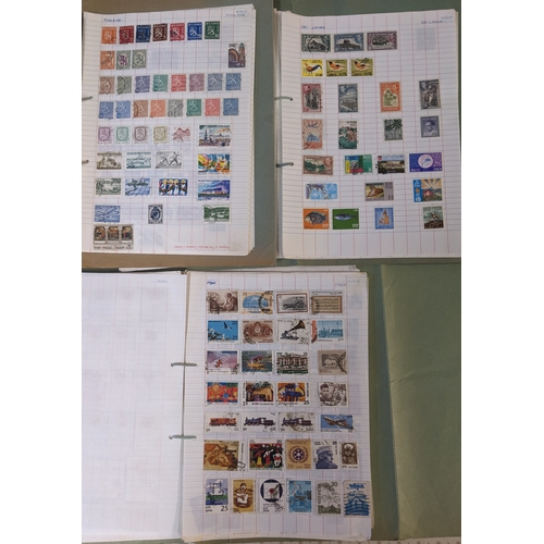 381 - Collections; world collection on loose pages, probably put together about 1960s-80s, and mainly comm... 