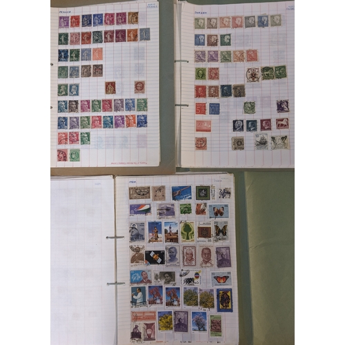 381 - Collections; world collection on loose pages, probably put together about 1960s-80s, and mainly comm... 