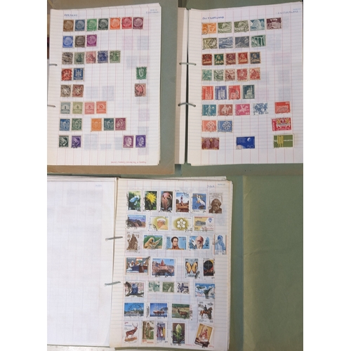 381 - Collections; world collection on loose pages, probably put together about 1960s-80s, and mainly comm... 