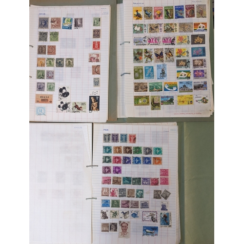 381 - Collections; world collection on loose pages, probably put together about 1960s-80s, and mainly comm... 