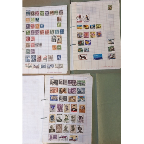 381 - Collections; world collection on loose pages, probably put together about 1960s-80s, and mainly comm... 