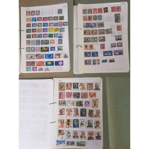 381 - Collections; world collection on loose pages, probably put together about 1960s-80s, and mainly comm... 