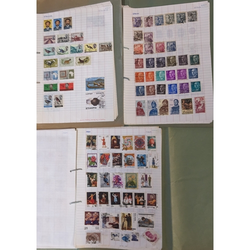 381 - Collections; world collection on loose pages, probably put together about 1960s-80s, and mainly comm... 