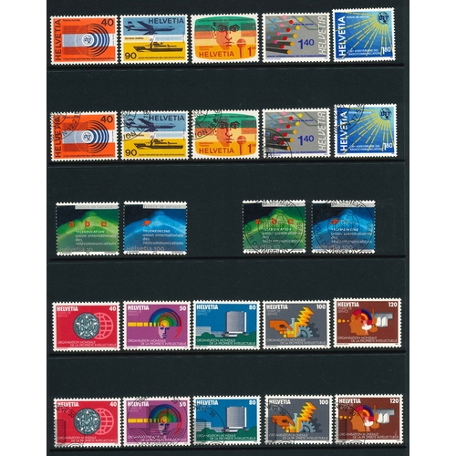 343 - Switzerland; International Organisations; useful mint (mainly u.m.) and used (some c.t.o.) collectio... 