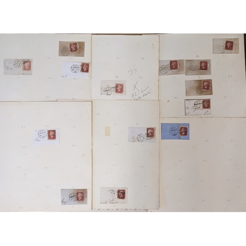 3137 - Scottish Postmarks; remainder collection on pages of Penny Reds with Edinburgh duplex cancels, some ... 