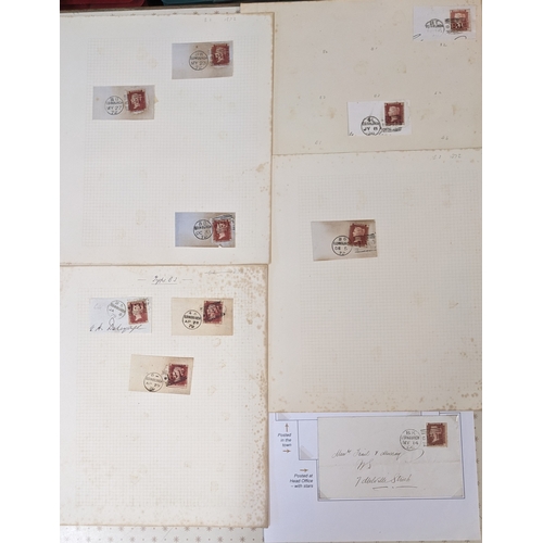 3137 - Scottish Postmarks; remainder collection on pages of Penny Reds with Edinburgh duplex cancels, some ... 