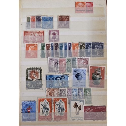 2077 - Luxembourg; small stockbook with mixed range up to c.1970s. (c.400, 20 covers/cards)... 