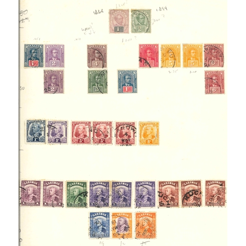 2315 - Sarawak; 1888-1963 mainly used seln. on three pages. Cat. c.£114. (62)