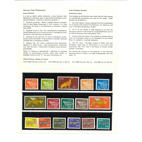 1985 - Ireland; 1968-70 set (16) u.m. in presentation pack (2d damaged). SG 247-262 cat.£18.... 