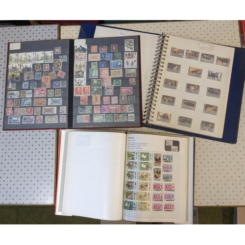 370 - Mixed Lots; the shop's charity box, this time two file storage boxes well filled with stamp albums a... 