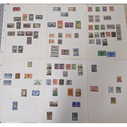 59 - Ceylon; small bundle of pages from mixed collections. Mainly used with some better. Majority good/fi... 