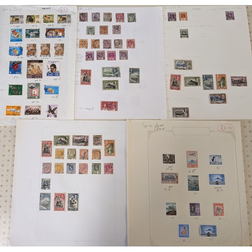 59 - Ceylon; small bundle of pages from mixed collections. Mainly used with some better. Majority good/fi... 