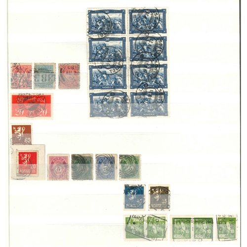 271 - Norway; stockbook (21 pages with stamps) with mixture of material inc. mint Posthorns, other defins.... 