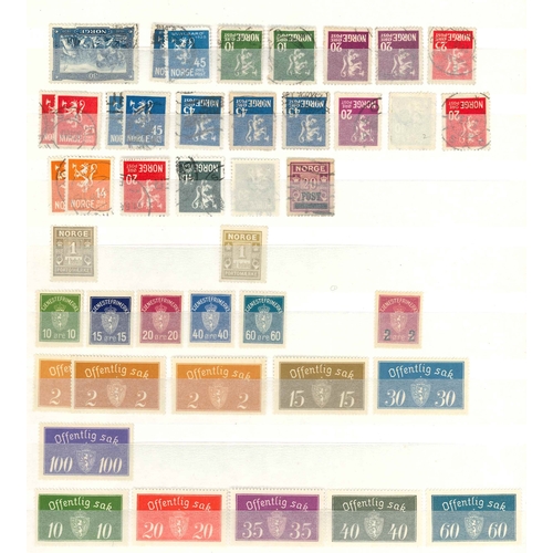 271 - Norway; stockbook (21 pages with stamps) with mixture of material inc. mint Posthorns, other defins.... 