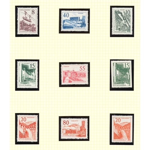 358 - Yugoslavia; 1944-59 attractive collection on pages, almost entirely fine u.m. and in sets. Better it... 