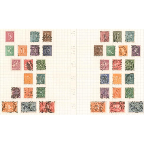 114 - Germany; 1872-1939 largely used collection on pages. Modest-looking but includes many of the scarcer... 