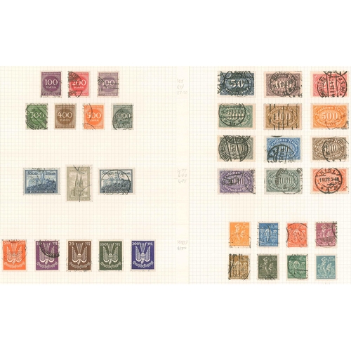 114 - Germany; 1872-1939 largely used collection on pages. Modest-looking but includes many of the scarcer... 