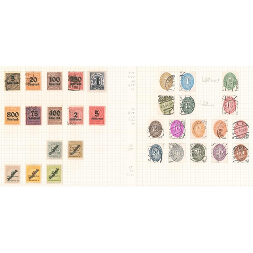 114 - Germany; 1872-1939 largely used collection on pages. Modest-looking but includes many of the scarcer... 