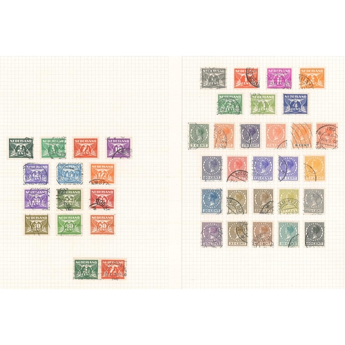 248 - Netherlands; 1864-c.1941 useful used collection on pages, laid out by different perfs etc. but not a... 