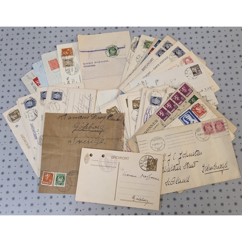 272 - Norway; small plastic tub of mixed mainly commercial covers inc. postal stationery, TPO cancels, car... 