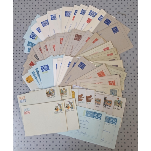 329 - Sweden; Postal Stationery; box of unused and used lettercards, and 