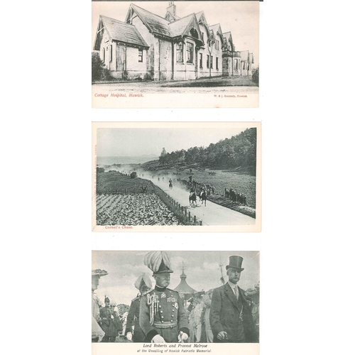 1255 - Postcards; Scotland; Hawick; eight unused cards, plus two military portraits.... 