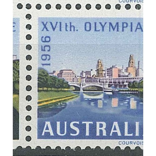 1358 - Australia; 1956 Olympics 2/- eight-block l.m.m./u.m., two with varieties - {a} 