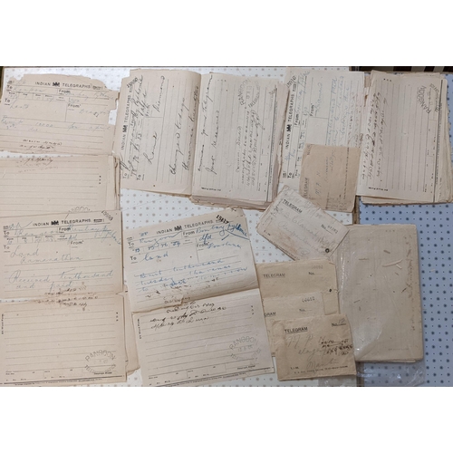 1461 - Burma; fragile bundle of telegraph forms used about 1900s, a couple of later envelopes.... 