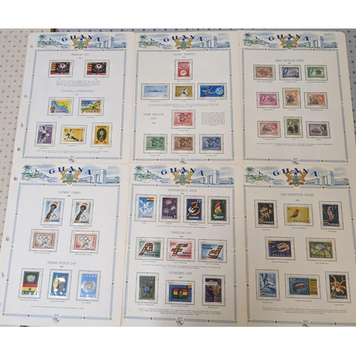 1817 - Ghana; 1957-60 mint collection on printed pages (probably u.m. - only a few checked). (103, 2 m.s.)... 