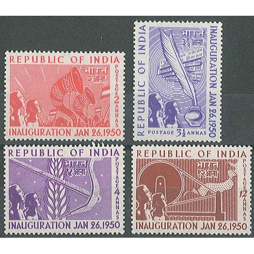 1959 - India; 1950 Republic set (4) u.m. (but 3½a m.m.), SG 329-332 cat.£38.