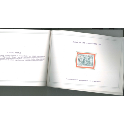 2018 - Italy; 1988 Year Pack containing 39 u.m. stamps, 4 postal stationery cards. Cat.£98+.... 