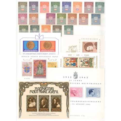 2068 - Liechtenstein; 1917-85 small mint range inc. 1920 opt. set (6) l.m.m., 1942 Separation set (5) u.m.,... 