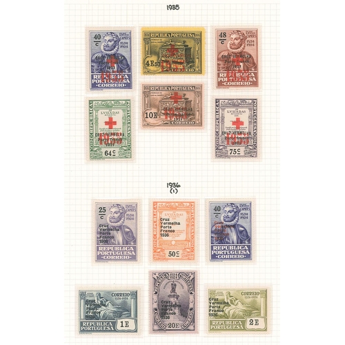 2274 - Portugal; Concessionary Stamps; Red Cross; 1889-1916 diagonal opt. m.m., 1935 opt set (6) l.m.m., 19... 