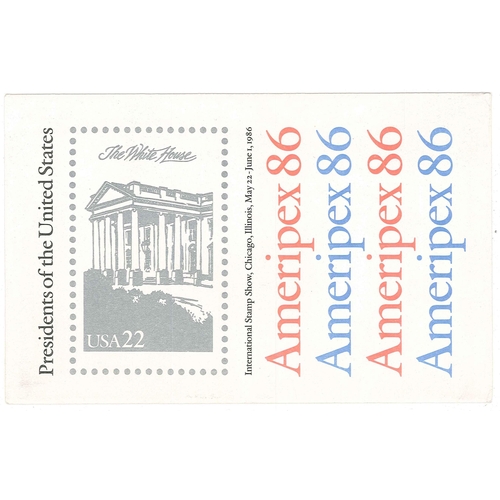 2539 - U.S.A.; 1986 Ameripex set of four sheetlets of US Presidents u.m., SG MS2223 cat.£48.... 