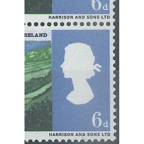 2743 - UK; 1966 Landscapes 6d non-phos u.m. positional six-block, one with the 