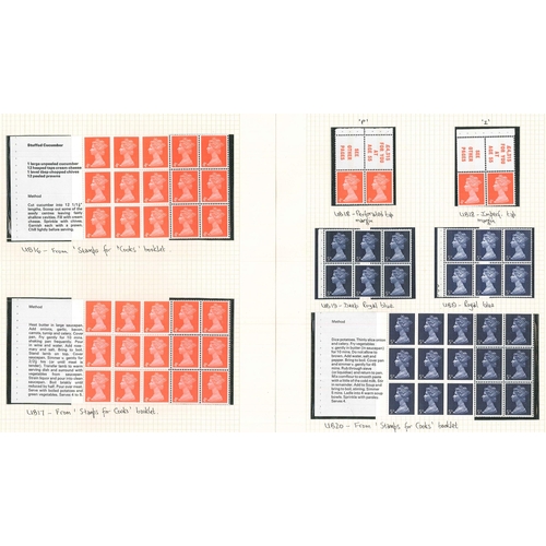 2766 - UK; 1967-70 selection of Machin booklet panes u.m. on pages (39 panes).